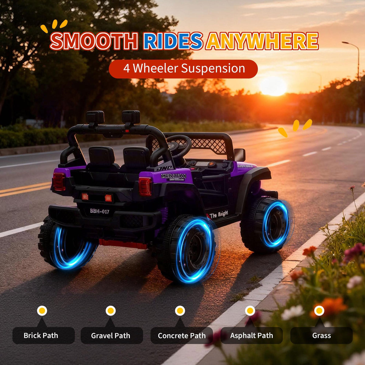 12V Kids Ride-On Truck – Dual 550W Motors, Remote Control, 3-Speed up to 6MPH, Spring Suspension, LED Lights, Music, Safety Belt, Storage – Electric Toy Car for Kids Ages 2-8 – Rose Red
