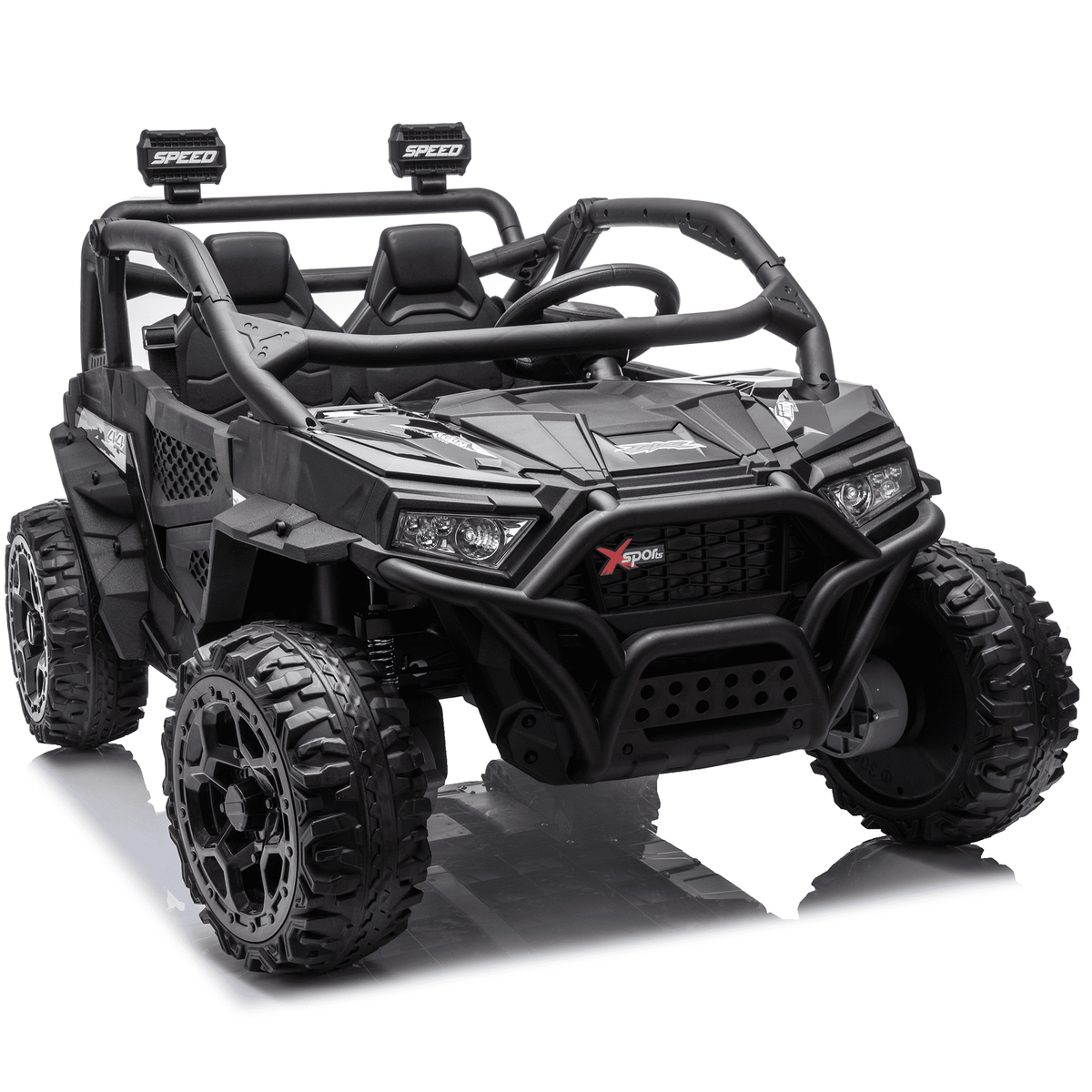 Sunnyfree 24 Volt Ride on Toys for Kids, 4WD 2 Seater Electric UTV Ride on Car with 800W Powerful Motors, Remote Control, Power Car Wheels, Four-Wheel Suspension, Bluetooth Music, LED Lights, Black