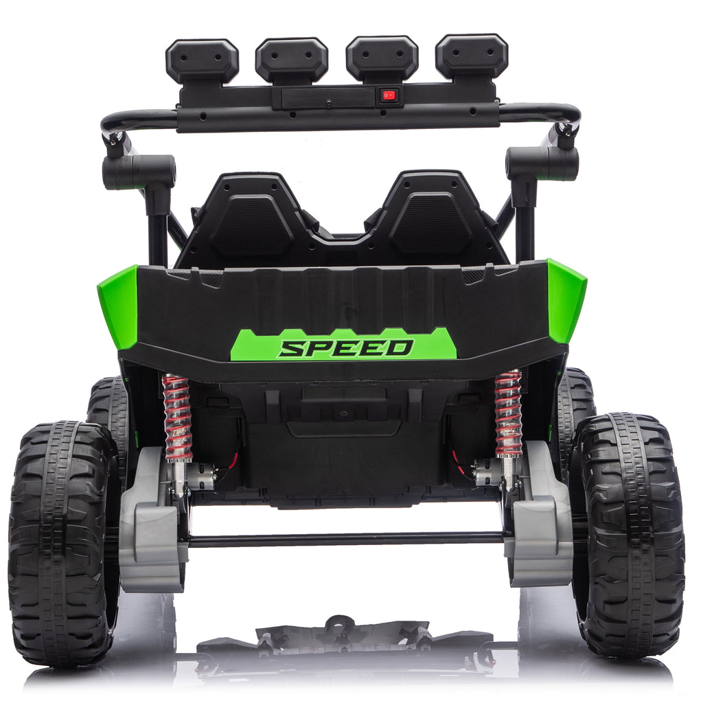 Sunnyfree 24V Ride on Toys 2 Seater UTV for Kids, 4WD 800W Electric Car with Parent Remote Control, LED Lights, Bluetooth Music, Roll Cage, Black