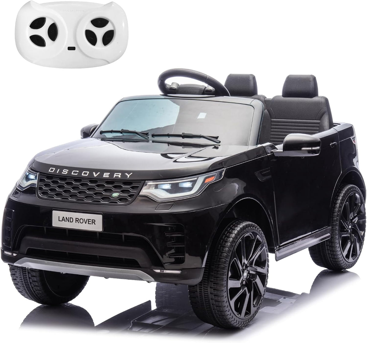 12V 4.5Ah 2-Seater Electric Ride-On Car with Parent Remote Control, Soft Start, 3 Speeds, LED Lights, Music and Safety Belt,White