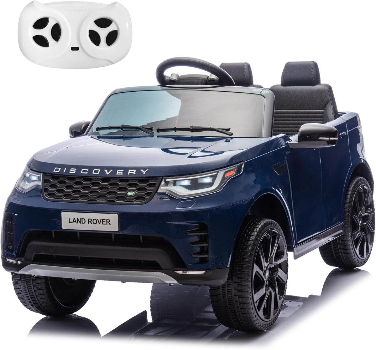 12V 4.5Ah 2-Seater Electric Ride-On Car with Parent Remote Control, Soft Start, 3 Speeds, LED Lights, Music and Safety Belt,White