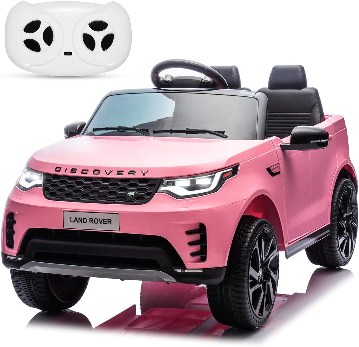 12V 4.5Ah 2-Seater Electric Ride-On Car with Parent Remote Control, Soft Start, 3 Speeds, LED Lights, Music and Safety Belt,White