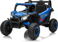 12V 4WD Ride-On Electric Car with Remote Control, 4-Wheel Drive, 4 Spring Suspension, Up to 5 MPH, LED Headlights, Bluetooth