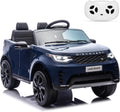 12V Licensed Land Rover 2-Seater Ride On Vehicle with Parent Remote Control, Double Doors, LED Lights, Manual Driving, Rechargeable Battery Powered Electric Ride On Car,Dark blue