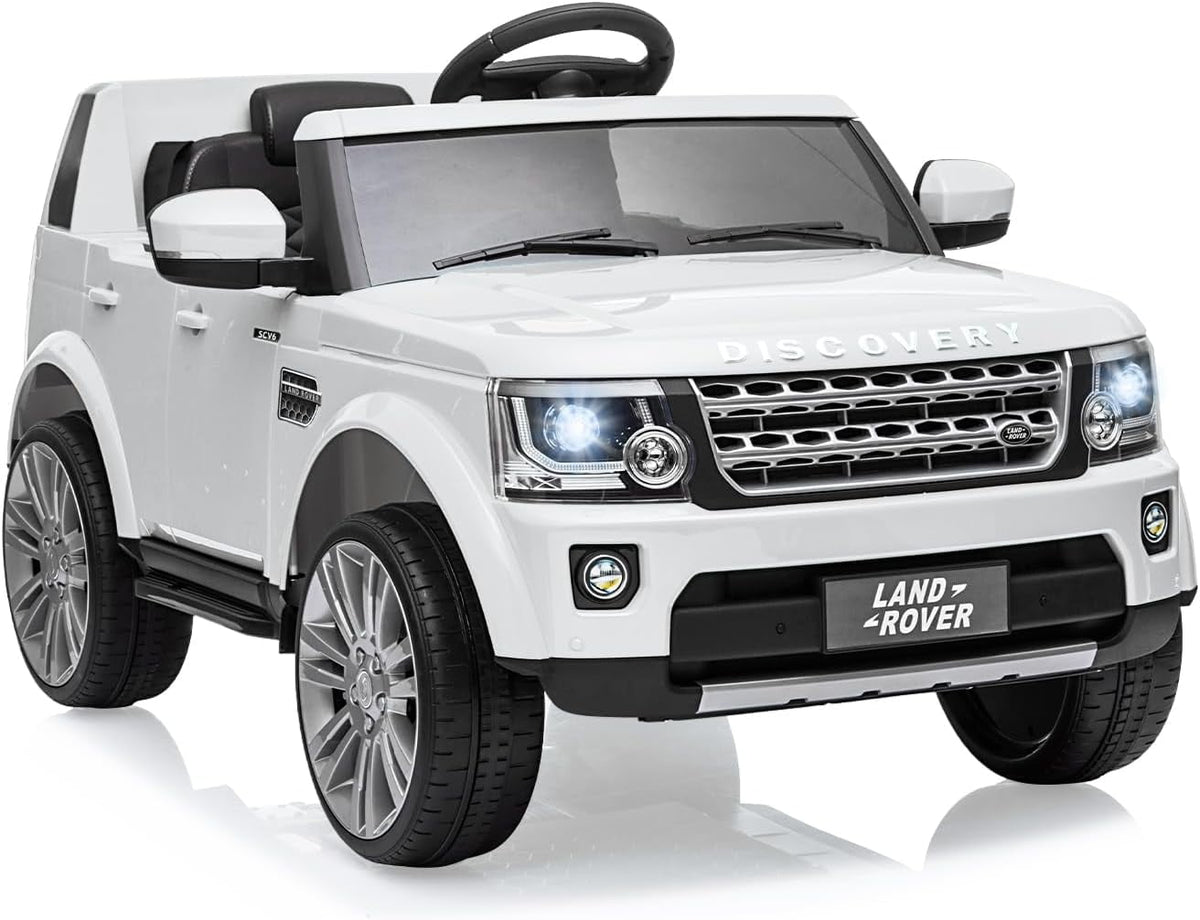 12V Licensed Land Rover Ride-On Car, 2x25W Motors, 4.5Ah Battery, 3 Speeds up to 4.5 MPH, Parent Remote, Spring Suspension, LED Lights