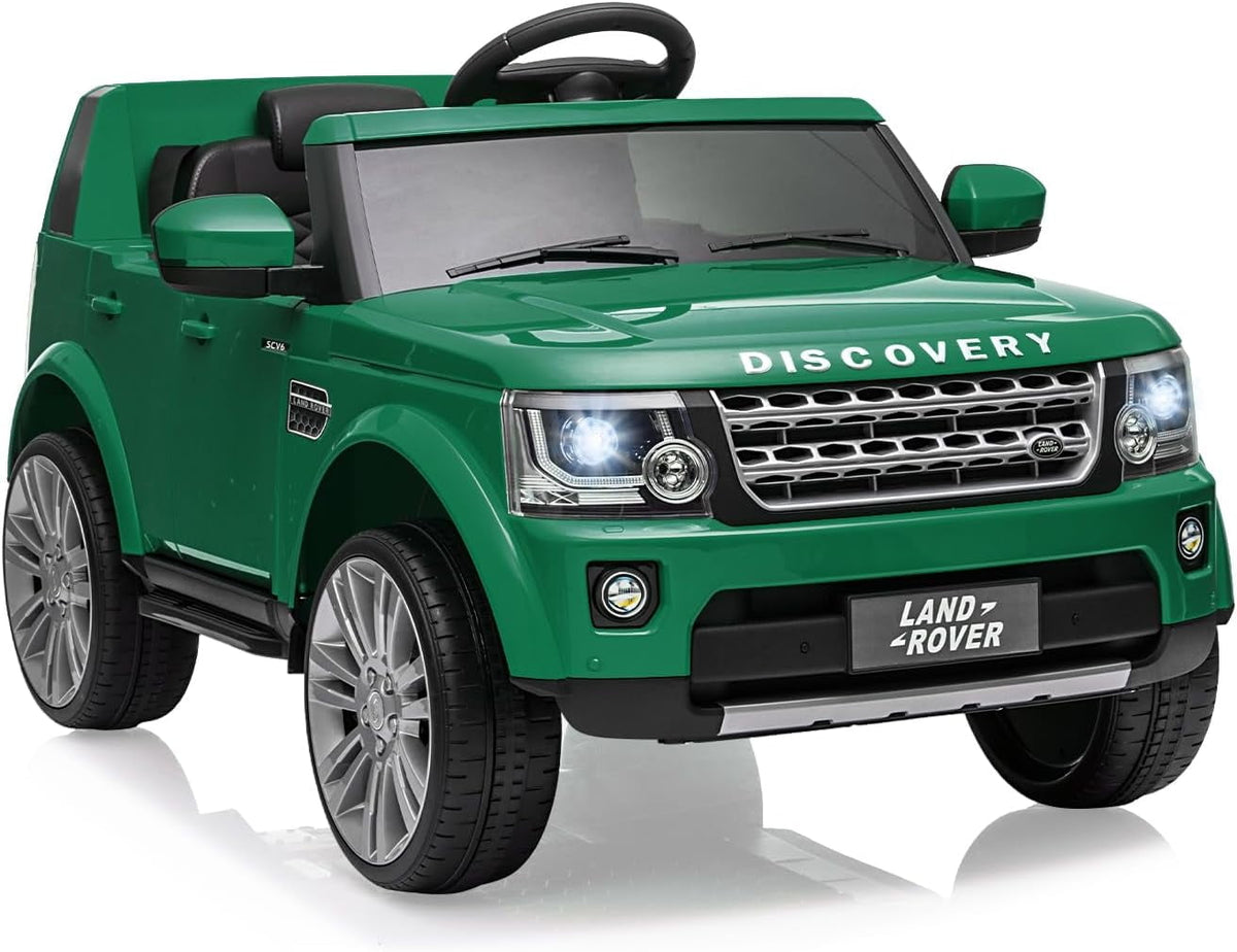 12V Licensed Land Rover Ride-On Car, 2x25W Motors, 4.5Ah Battery, 3 Speeds up to 4.5 MPH, Parent Remote, Spring Suspension, LED Lights
