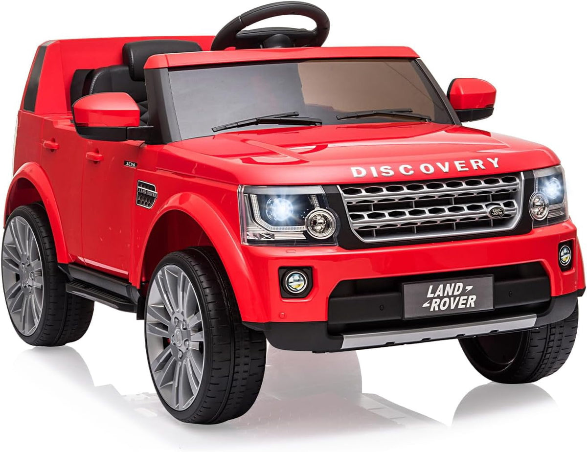 12V Licensed Land Rover Ride-On Car, 2x25W Motors, 4.5Ah Battery, 3 Speeds up to 4.5 MPH, Parent Remote, Spring Suspension, LED Lights