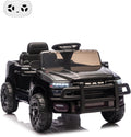 12V Licensed RAM Ride-On Pickup Truck, Electric Ride-On Car with Remote Control, 4-Wheel Suspension, Double Doors, LED Lights, Music, USB & AUX