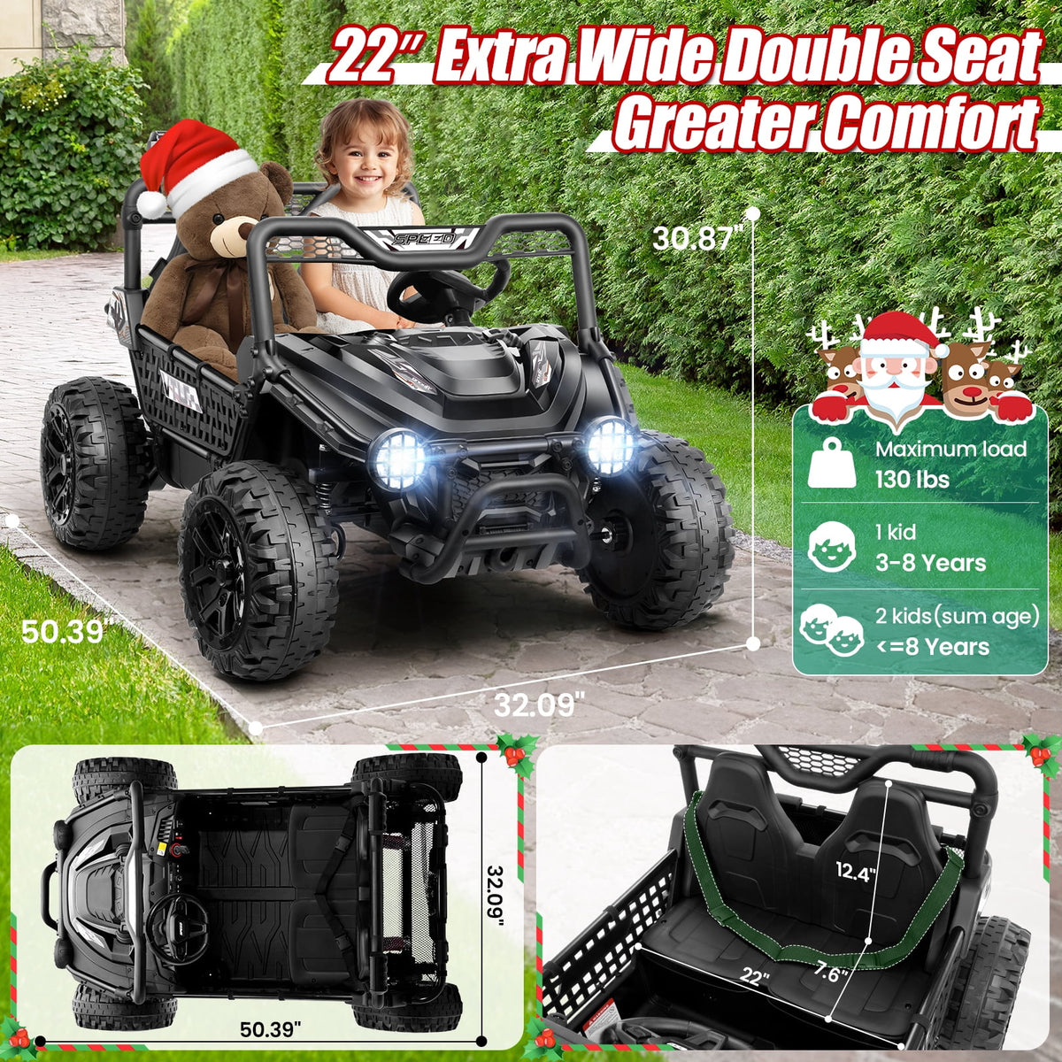 VIBESPARK XXL 24V Ride on Toys for Big Kids Ages 3-8, Key Start Metal Frame UTV with Power Display, 7AH Ride on Cars w/ 150W Motors, Bluetooth, Volume Knob, Safety Belt, Max 5mph, Pink
