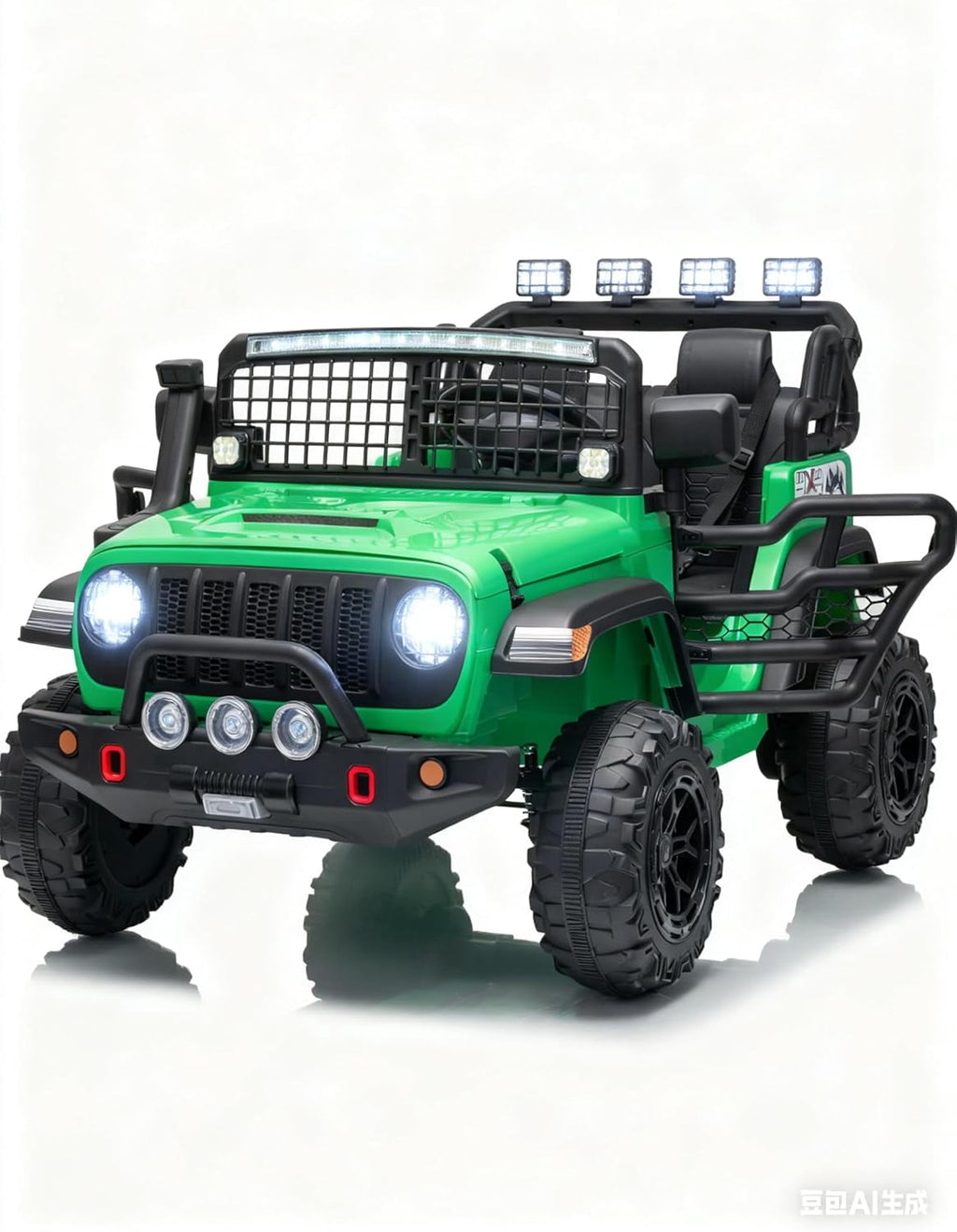 24V 2-Seater Electric Ride-On Car, 2x200W Motors, Parent Remote Control, 4-Wheel Shock Absorbers, 1.8-4 MPH, Bluetooth, LED Lights, 132 Lbs