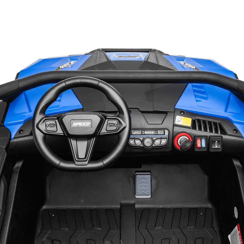 Sunnyfree 24 Volt Ride on Toys for Kids, 4WD 2 Seater Electric UTV Ride on Car with 800W Powerful Motors, Remote Control, Power Car Wheels, Four-Wheel Suspension, Bluetooth Music, LED Lights, Black