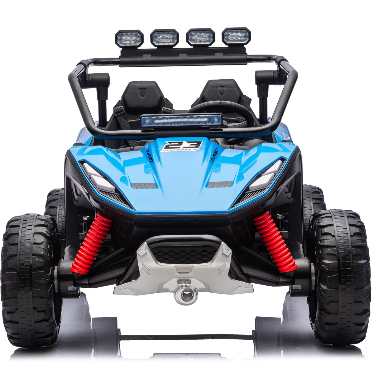 Sunnyfree 24V Ride on Toys 2 Seater UTV for Kids, 4WD 800W Electric Car with Parent Remote Control, LED Lights, Bluetooth Music, Roll Cage, Black