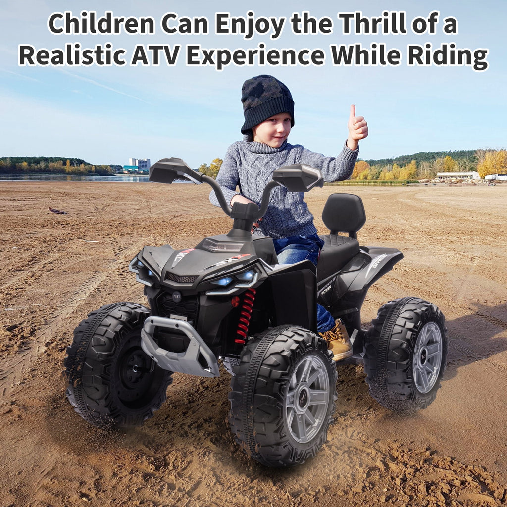 24V 2-Seater Kids Electric ATV Ride-On Toy – Dual 500W Motors, Parent Remote, wireless Audio, USB, LED Headlights, Spring Suspension, Music Player, urgent Brake, Ages 3–8, Pink