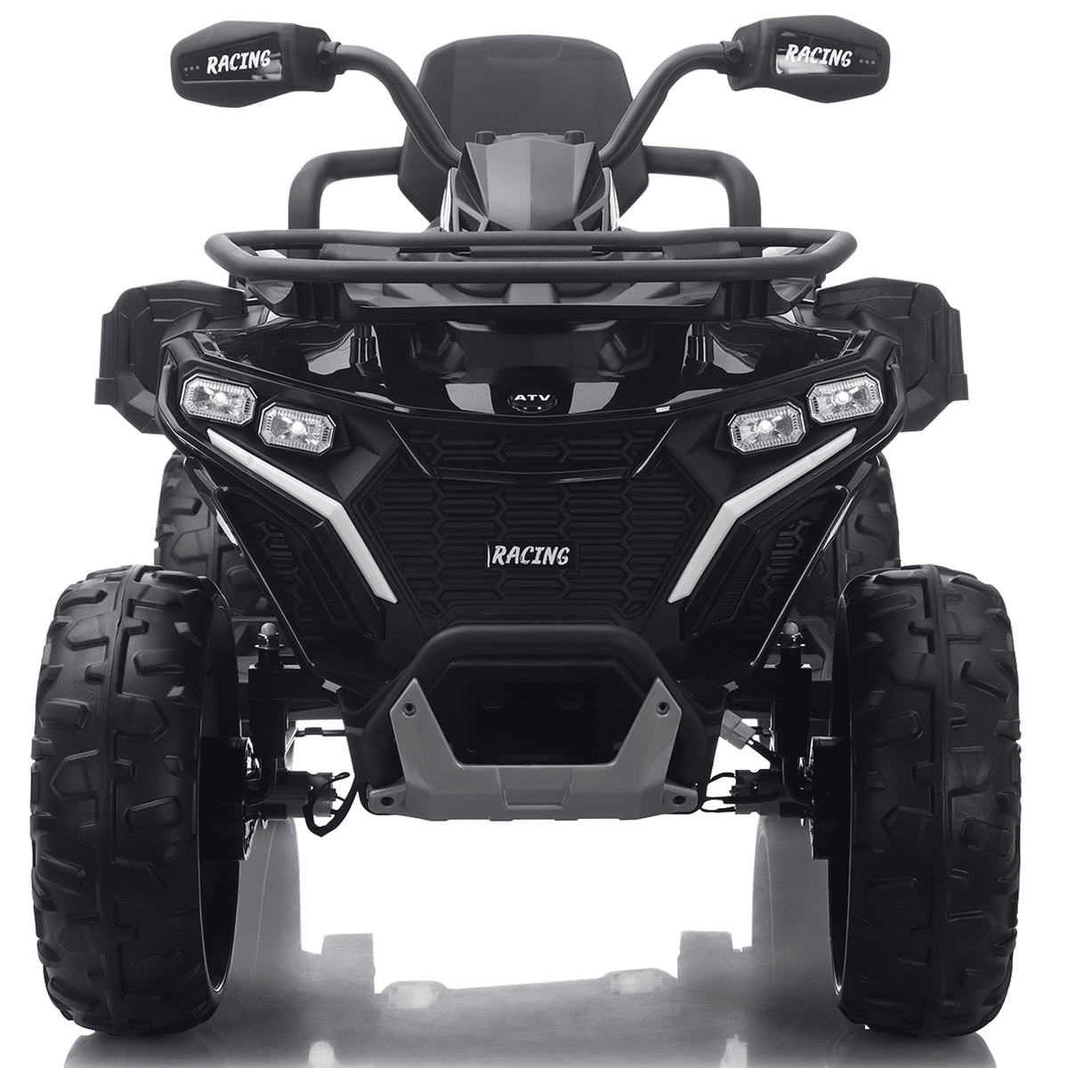 Funride 24 Volt Ride on Toys with Remote Control, Oversized ATV for Kids, 2-Seater 4 Wheeler for Toddlers, Power Car Wheels with Music, Bluetooth, Headlights, EVA Tires, Pink