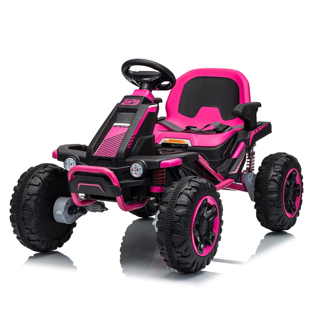 VIBESPARK 36V Ride on Toys for Big Kids Ages 6-12, 600W Ride on Cars up to 5.9 mph, Powerful 4 Wheeler Quad, Ride on ATV W/ Adjustable Seat, Ball-bearing Design, Power Display, Light Control, Blue