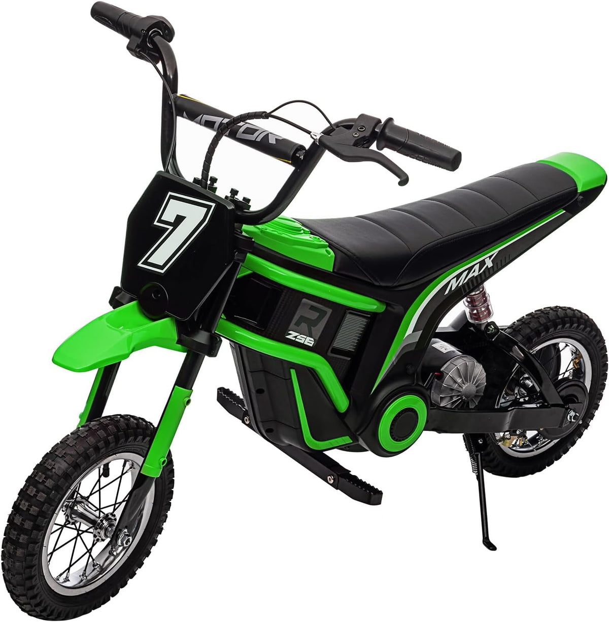24V Electric Dirt Bike, 3-Speed Off-Road Motorcycle up to 14.29 MPH, Dual Suspension, Hydraulic Front Fork, Steel Frame, 135 lbs Capacity
