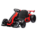 24V Kids Electric Go Kart, 300W Drift Ride-On Car with Dual 150W Motors - Adjustable Seat, 4 Speed Modes, 8.5mph Max, LED Lights, Music & Horn, Safety Belt, Outdoor Racing Toy - Red