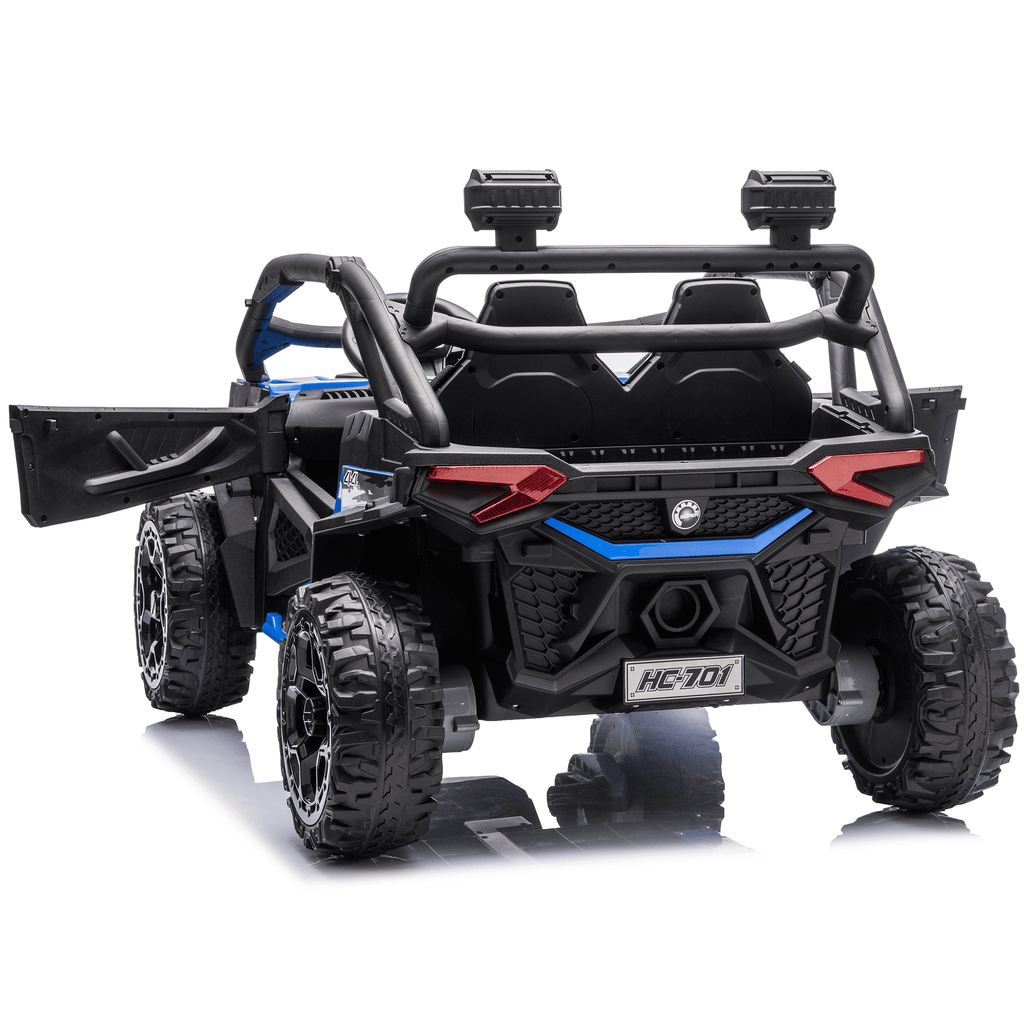 Sunnyfree 24 Volt Ride on Toys for Kids, 4WD 2 Seater Electric UTV Ride on Car with 800W Powerful Motors, Remote Control, Power Car Wheels, Four-Wheel Suspension, Bluetooth Music, LED Lights, Black