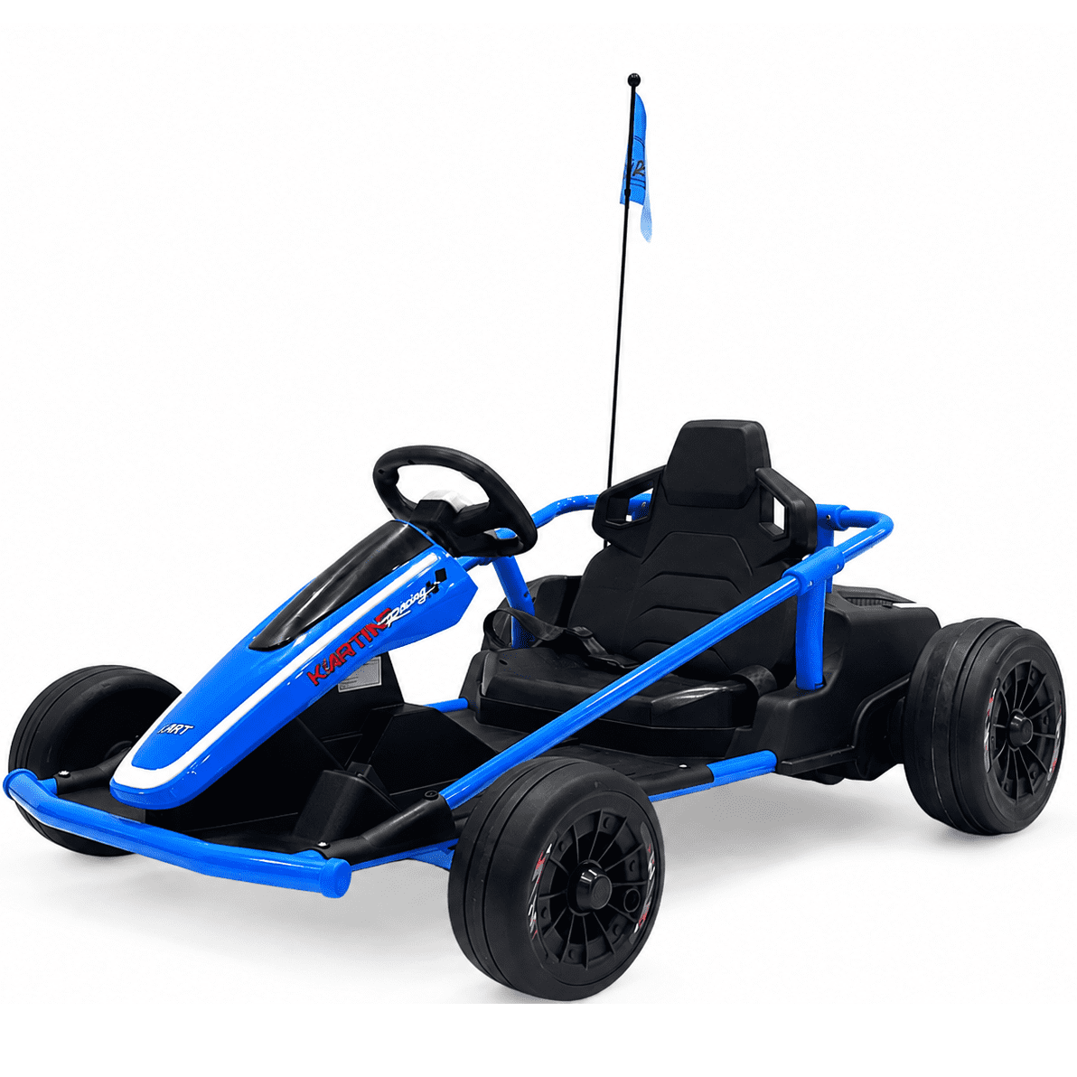 Sunnyfree 24 Volt Ride on Toys for Kids, 14Ah Electric Go Kart with Remote Control, 5–10 MPH, Drift Function, 2×200W Motors, Bluetooth Music, LED Lights, Seat Belt, Black