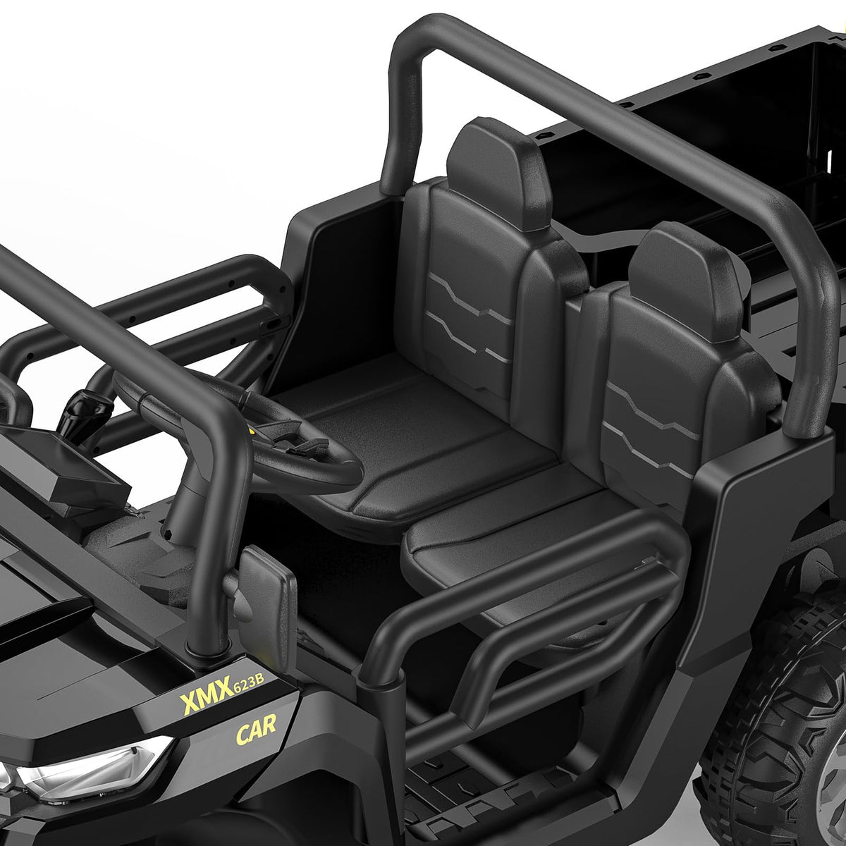 Ride On Dump Truck for Kids Ride On Car with Remote Control Electric UTV Vehicles with Electric Dump Bed, 4WD Power Ride-on 6 Wheels Ride On Toys for Boys Girls