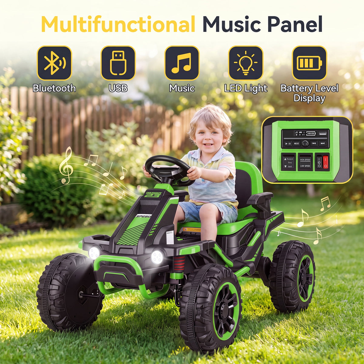 Funcid 36V Ride on Car for Kids, 4 Wheeler Electric Car with 600W Motors, Ride on Toy for Big Kids, Electric ATV with Spring Suspension, Bluetooth, Music, LED Lights, Pink