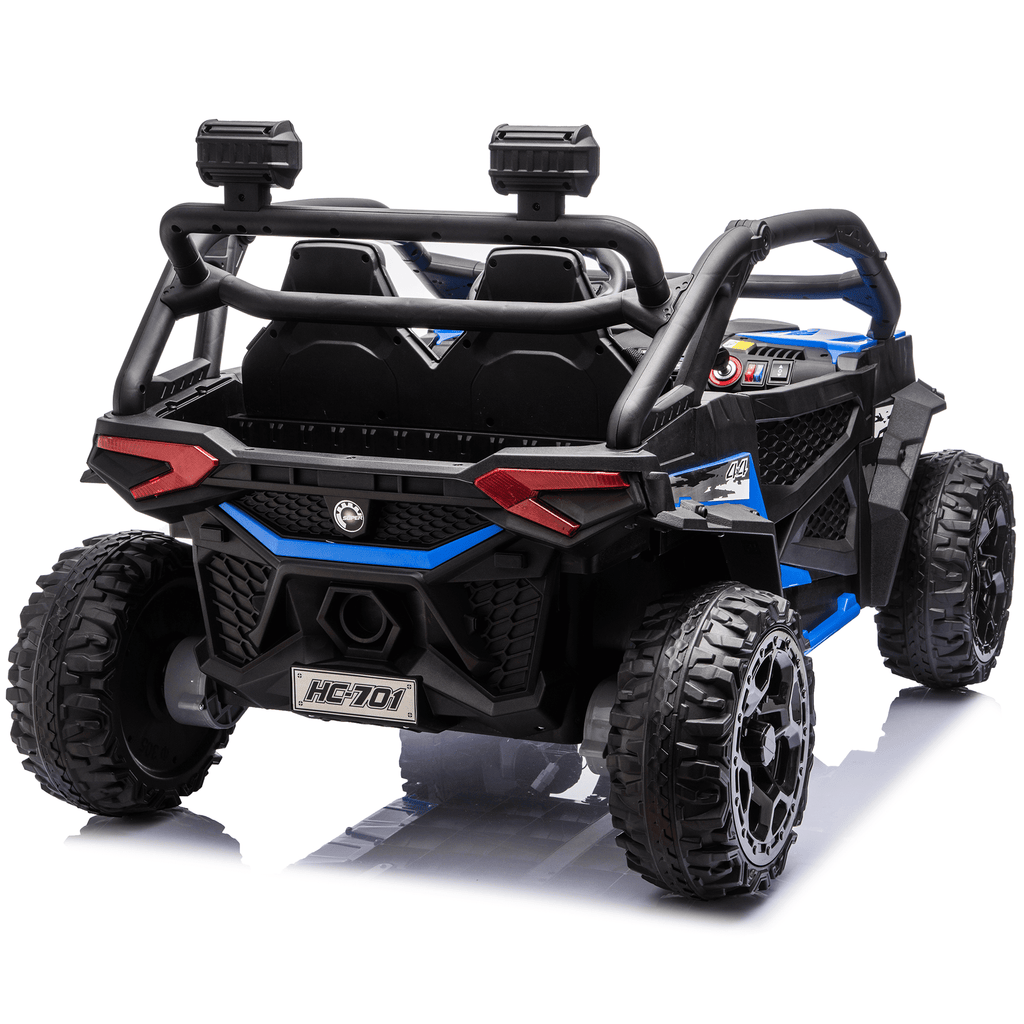 Sunnyfree 24 Volt Ride on Toys for Kids, 4WD 2 Seater Electric UTV Ride on Car with 800W Powerful Motors, Remote Control, Power Car Wheels, Four-Wheel Suspension, Bluetooth Music, LED Lights, Black