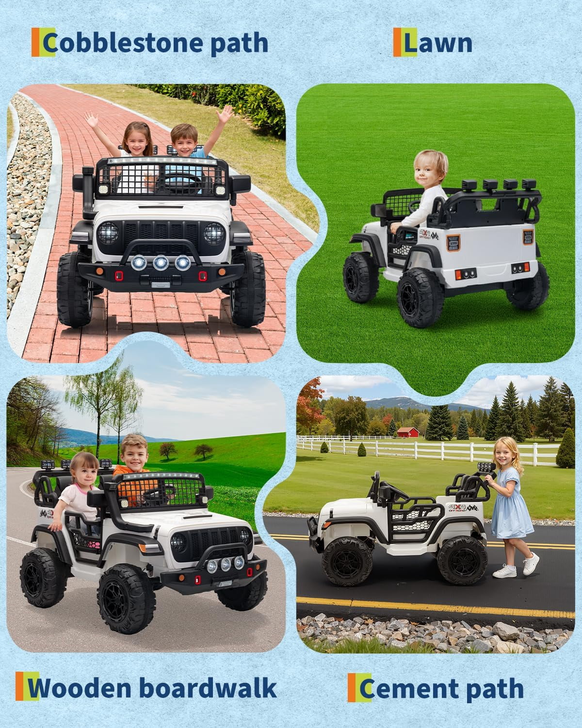 24V 2-Seater Electric Ride-On Car, 2x200W Motors, Parent Remote Control, 4-Wheel Shock Absorbers, 1.8-4 MPH, Bluetooth, LED Lights, 132 Lbs