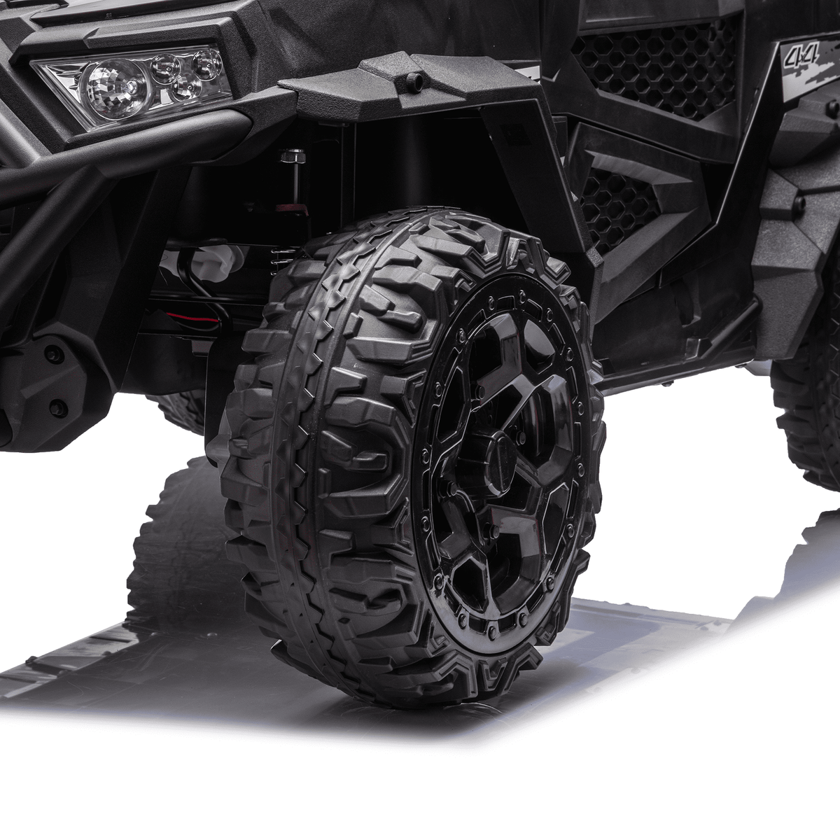 Sunnyfree 24 Volt Ride on Toys for Kids, 4WD 2 Seater Electric UTV Ride on Car with 800W Powerful Motors, Remote Control, Power Car Wheels, Four-Wheel Suspension, Bluetooth Music, LED Lights, Black