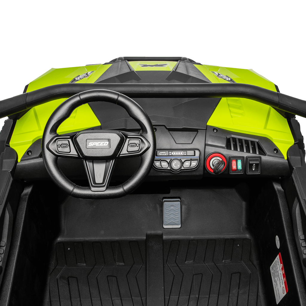 Sunnyfree 24 Volt Ride on Toys for Kids, 4WD 2 Seater Electric UTV Ride on Car with 800W Powerful Motors, Remote Control, Power Car Wheels, Four-Wheel Suspension, Bluetooth Music, LED Lights, Black