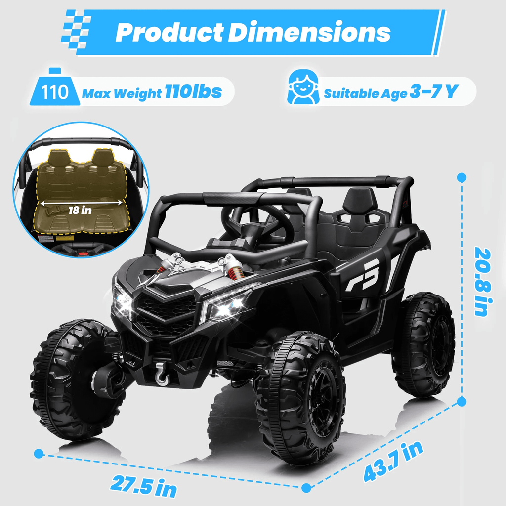 Sunnyfree 24 Volt Ride on Toys, 4WD Electric Car for Kids, Power Car Wheels with Remote Control, Bluetooth, Spring Suspension, LED Light, Pink