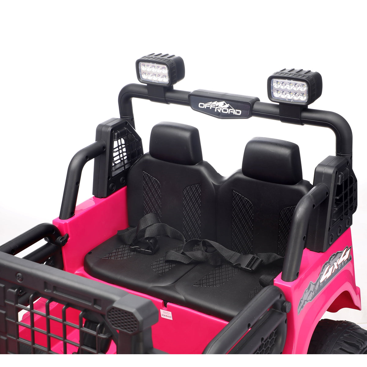 Funride 24V 2 Seater Ride On Toys with Remote Control, Kids Ride on Truck Car 800W Moter Power 4-Wheeler Suspension, 3 Speeds, Bluetooth Music, Pink