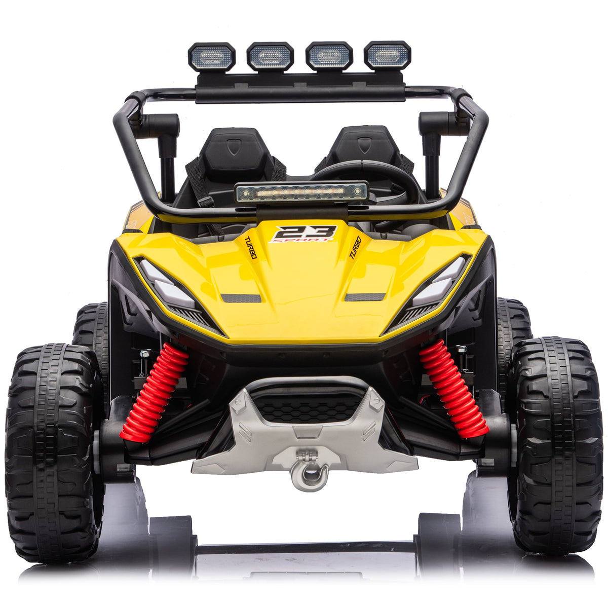Sunnyfree 24V Ride on Toys 2 Seater UTV for Kids, 4WD 800W Electric Car with Parent Remote Control, LED Lights, Bluetooth Music, Roll Cage, Black
