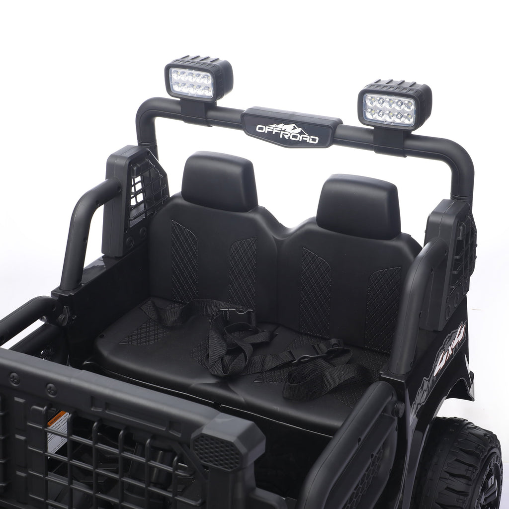 Funride 24V 2 Seater Ride On Toys with Remote Control, Kids Ride on Truck Car 800W Moter Power 4-Wheeler Suspension, 3 Speeds, Bluetooth Music, Pink