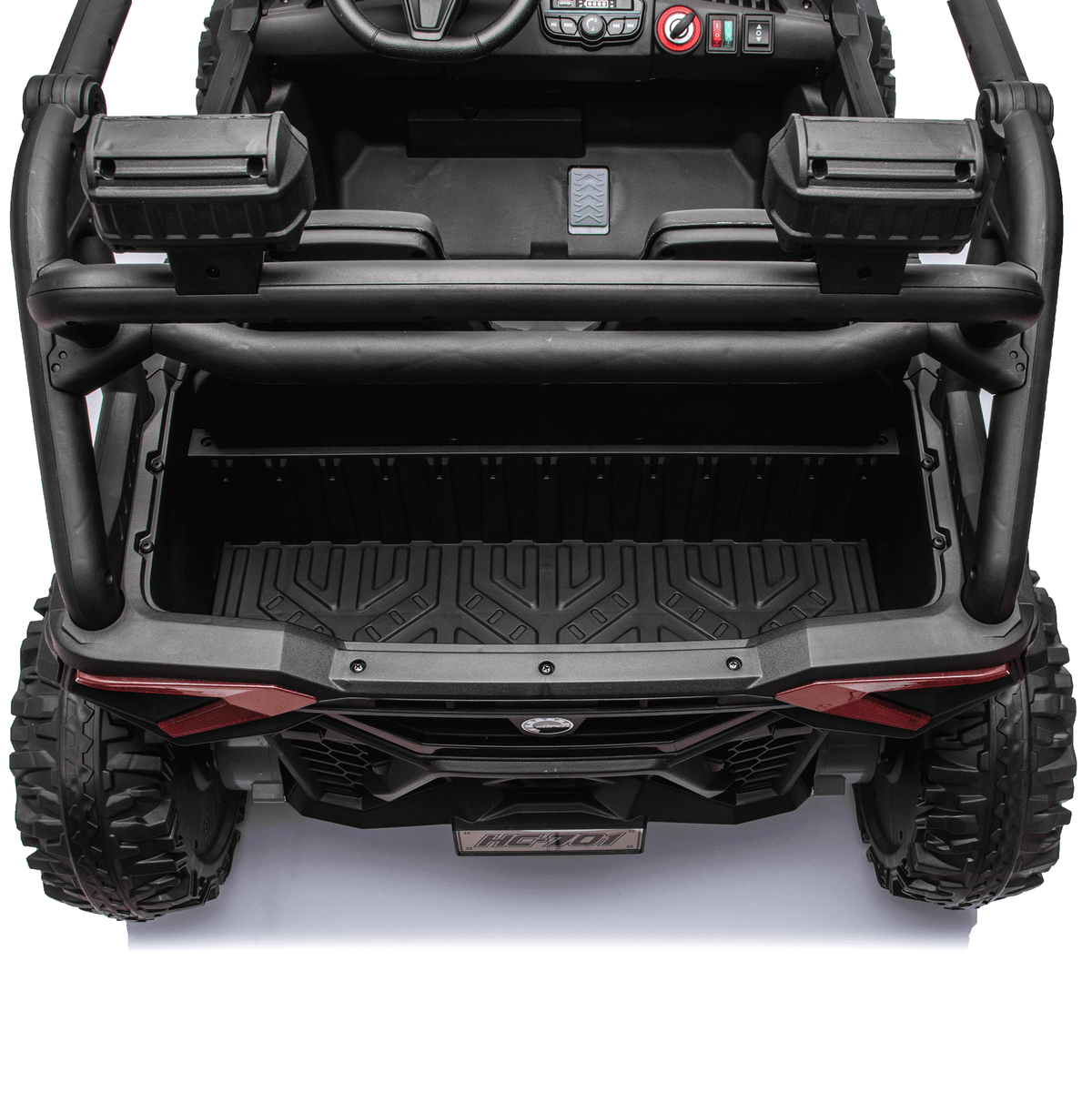 Zukpow 24V Ride Ons for Kids, 2 Seater Electric Car with Remote Control, 4x200W Motors, Power Car Wheels Ride on Toys UTV with Bluetooth Music, USB, Slow Start, LED Lights, Rear Storage Box, Black