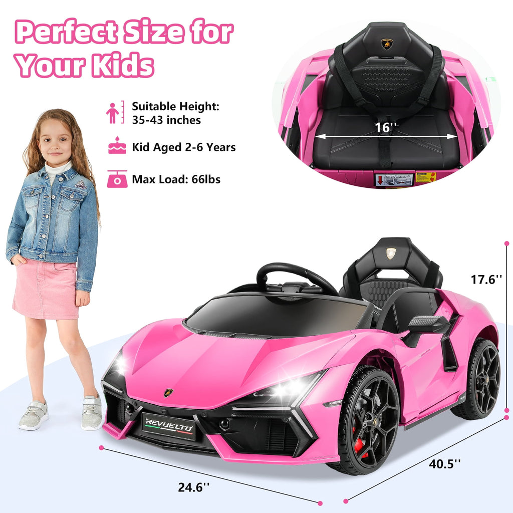Funcid 24 Volt Ride on Cars, 2-Seater Ride on Toys with Remote Control, 400W Electric Car, Ride on UTV w/ Bluetooth, MP3, Suspension, Seat Belts, Volume Adjustment, Black