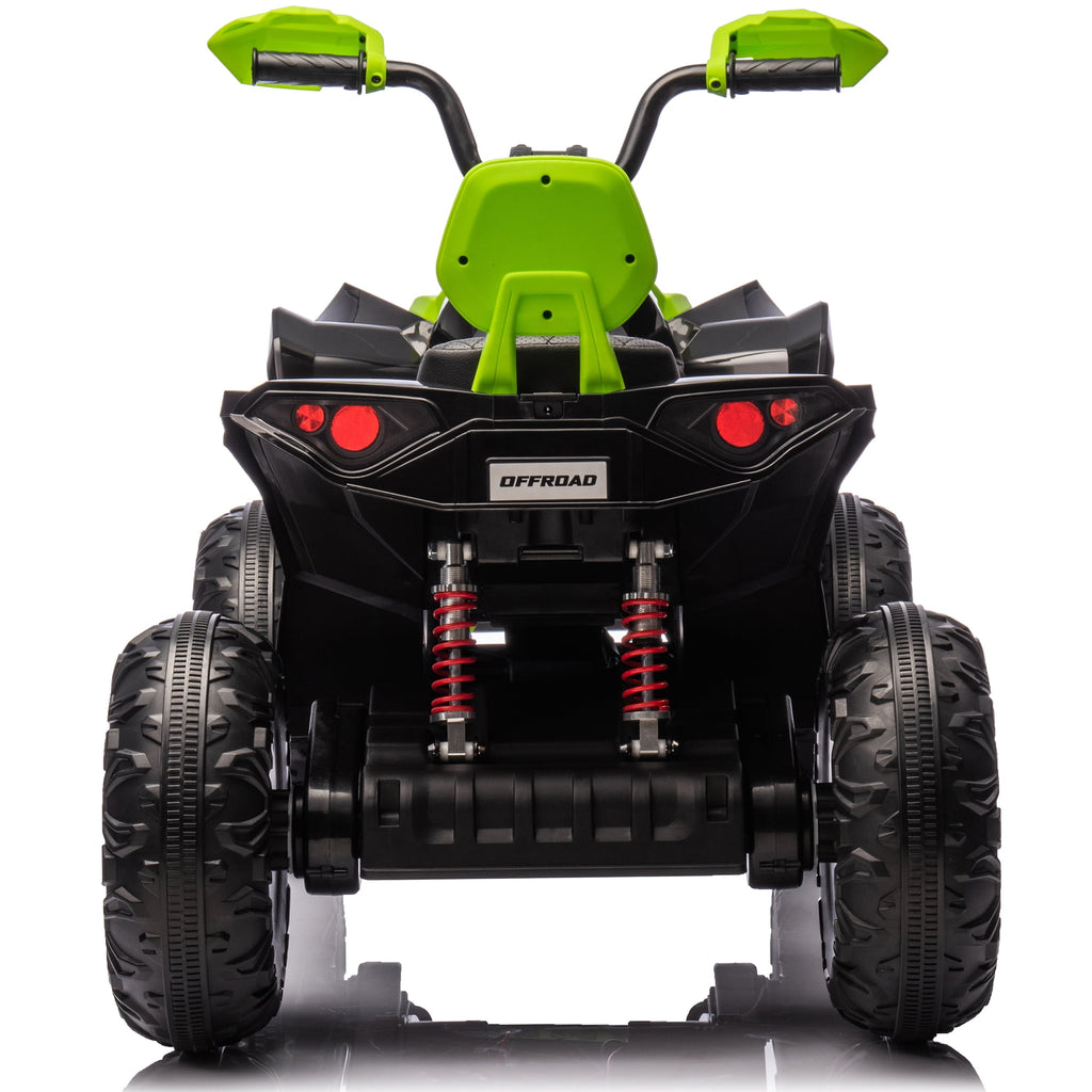 24V 2 Seater 4WD Ride on Toys ATV for Kids 4*200W 4-Wheeler Quad w/ MP3 LED Lights Music, Green