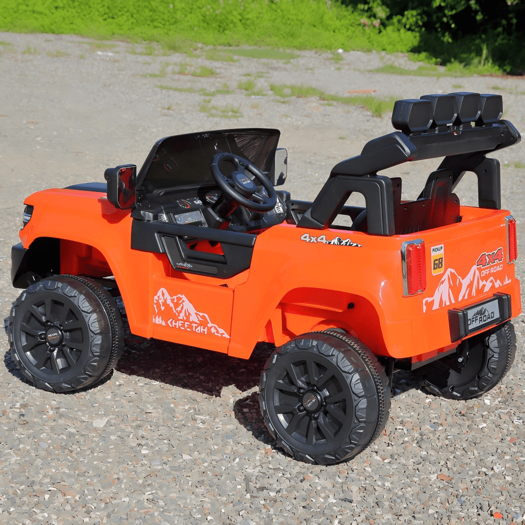 Farmdex 24V Ride on Toys with Remote Control, 2 XL Seater Electric Truck Car for Kids w/ 22'' Large Seat, 4WD/2WD Switchable, Powered Ride on Cars w/ Bluetooth, LED Lights, 3 Speeds, 4 x 200W, Pink