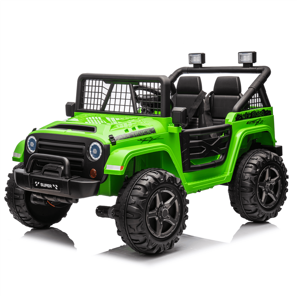 Funride 24 Volt Ride on Toys, 800W Electric Car for Kids with Remote Control, 4WD/2WD Switchable Power Car Wheels, 2-Seater Ride On Truck with Music, Bluetooth, Pink