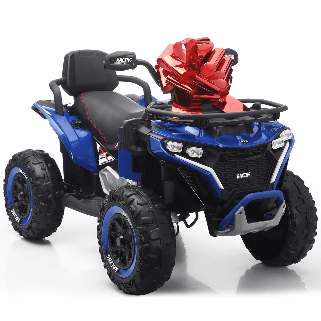 Funride 24 Volt Ride on Toys with Remote Control, Oversized ATV for Kids, 2-Seater 4 Wheeler for Toddlers, Power Car Wheels with Music, Bluetooth, Headlights, EVA Tires, Pink