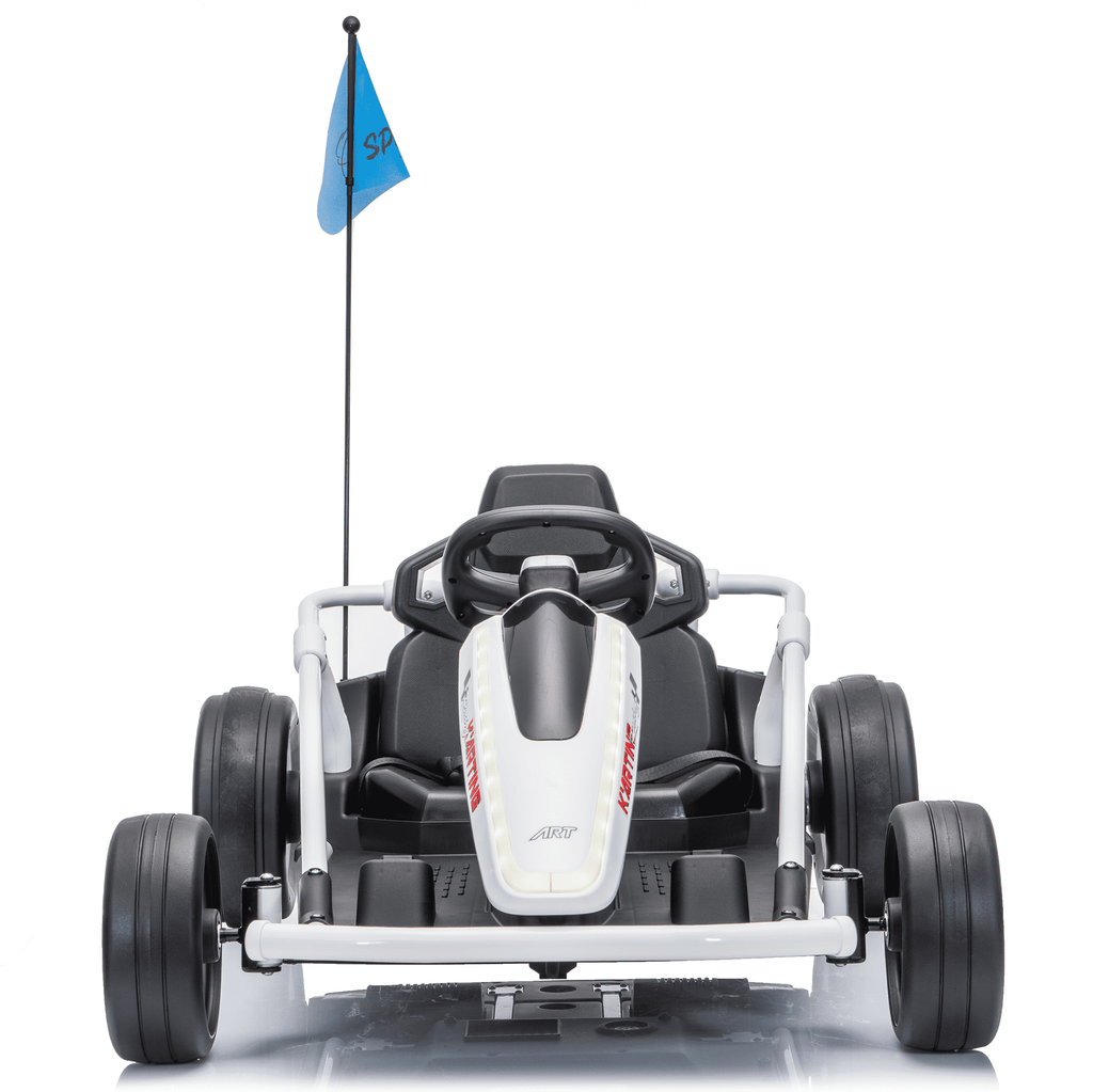 Sunnyfree 24 Volt Ride on Toys for Kids, 14Ah Electric Go Kart with Remote Control, 5–10 MPH, Drift Function, 2×200W Motors, Bluetooth Music, LED Lights, Seat Belt, Pink