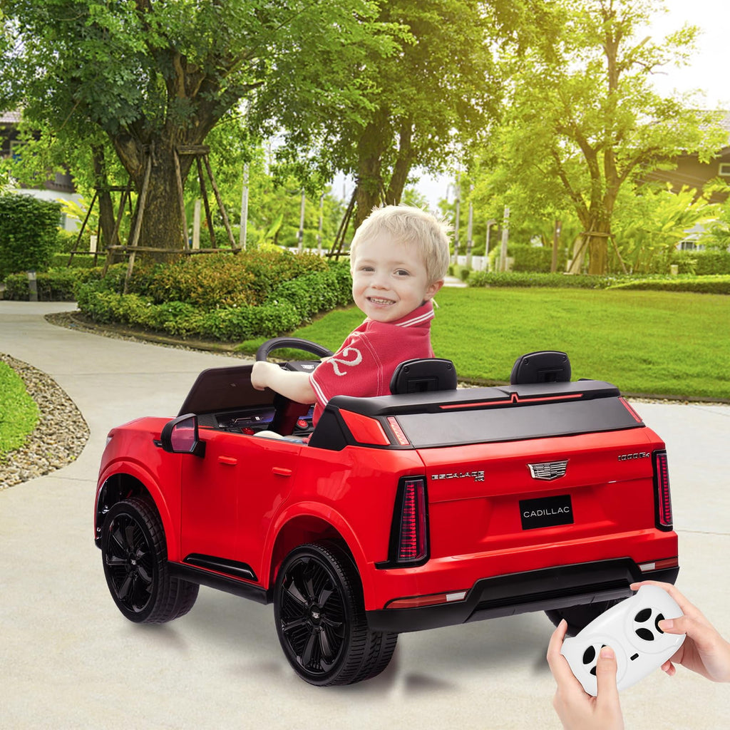 2 Seater Ride on Car for Kids 24V Licensed Cadillac Electric Car Toy Toddlers Battery Powered Ride on Truck with 2.4G Remote Control, Full-Wheel Suspension, Music, LED Lights, Blue