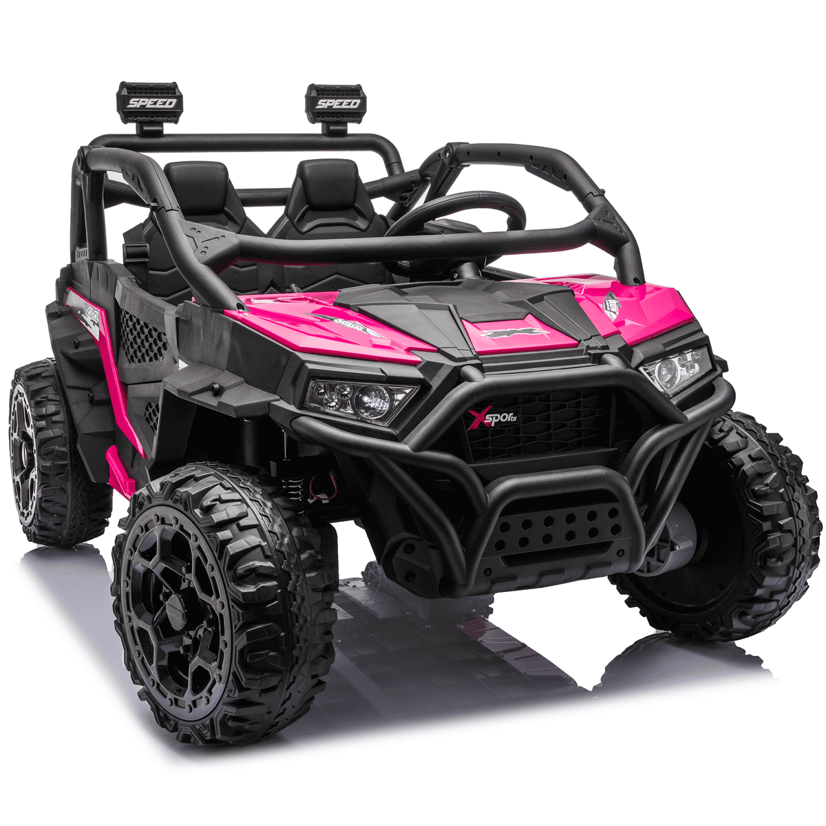 Sunnyfree 24 Volt Ride on Toys for Kids, 4WD 2 Seater Electric UTV Ride on Car with 800W Powerful Motors, Remote Control, Power Car Wheels, Four-Wheel Suspension, Bluetooth Music, LED Lights, Black