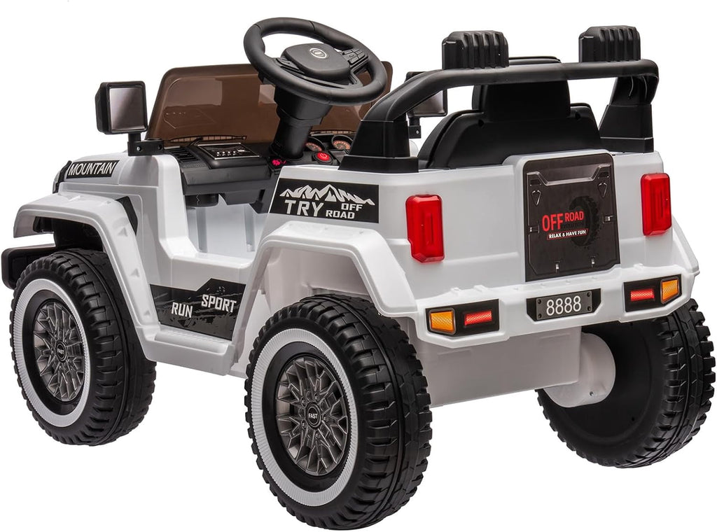12V Ride-On Electric Car with Parent Remote Control, Dual 35W Motors, 3 Speeds, Spring Suspension, LED Lights, Music, Horn, 66 lbs