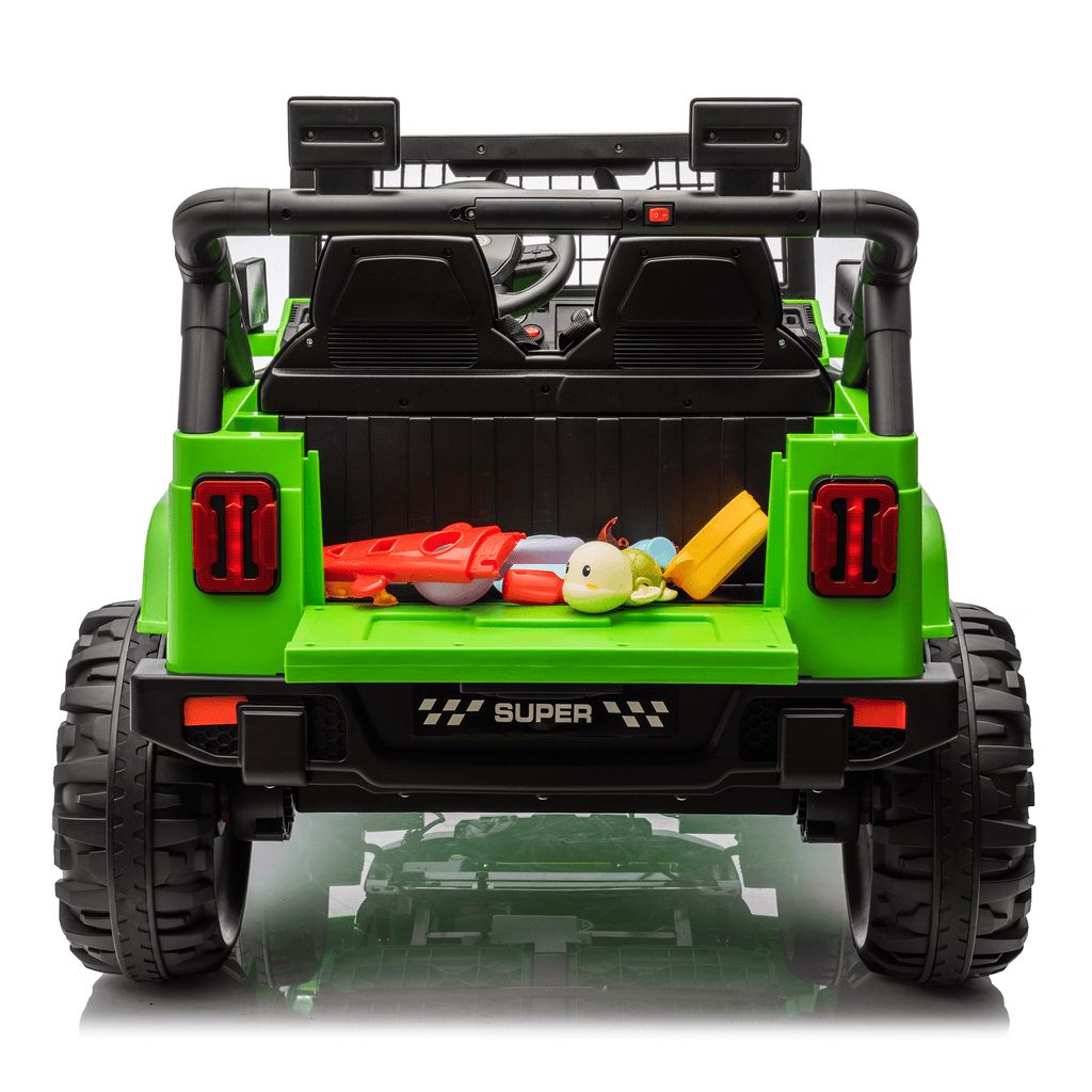 Funride 24 Volt Ride on Toys, 800W Electric Car for Kids with Remote Control, 4WD/2WD Switchable Power Car Wheels, 2-Seater Ride On Truck with Music, Bluetooth, Pink
