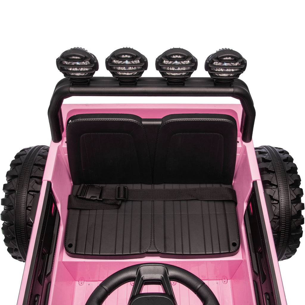 Sunnyfree Upgraded 4WD Chevrolet Cheyenne 24 Volt Ride on Toys, Electric Car for Kids, Power Truck Wheels with Remote, Bluetooth, USB, LED Lights, Black