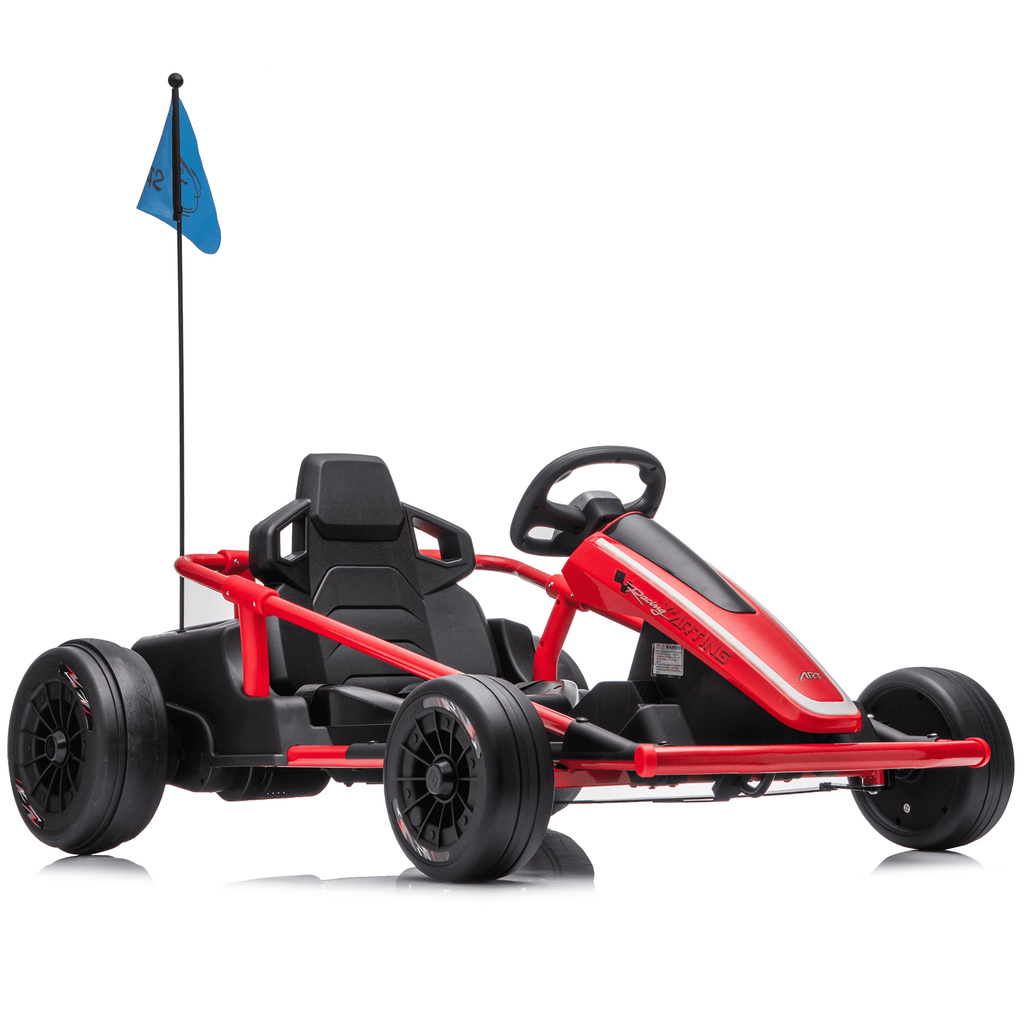 Sunnyfree 24 Volt Ride on Toys for Kids, 14Ah Electric Go Kart with Remote Control, 5–10 MPH, Drift Function, 2×200W Motors, Bluetooth Music, LED Lights, Seat Belt, Pink