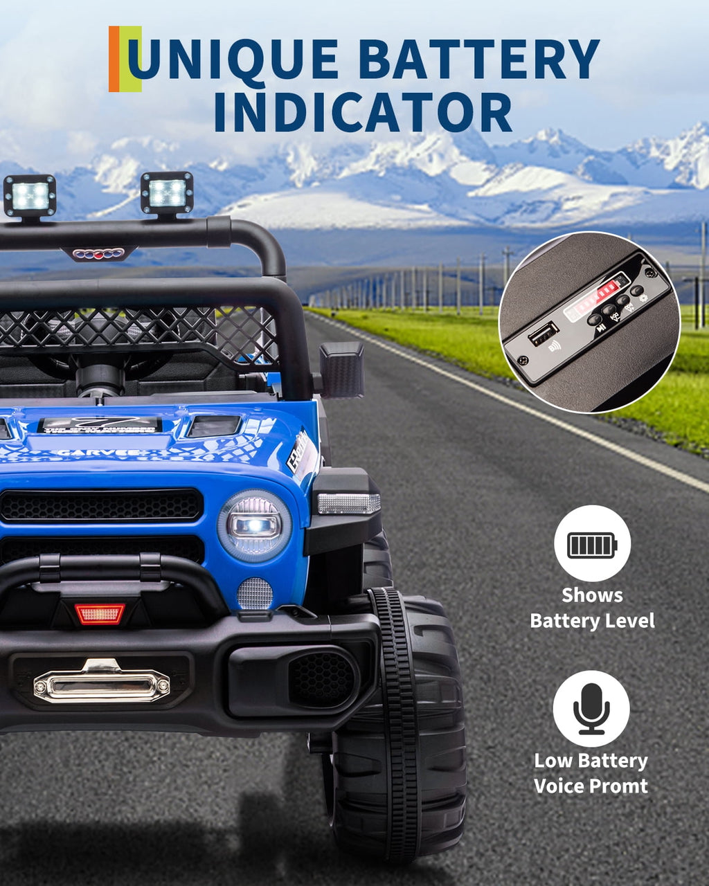 12V Kids Ride-On Truck – Dual 550W Motors, Remote Control, 3-Speed up to 6MPH, Spring Suspension, LED Lights, Music, Safety Belt, Storage – Electric Toy Car for Kids Ages 2-8 – Rose Red