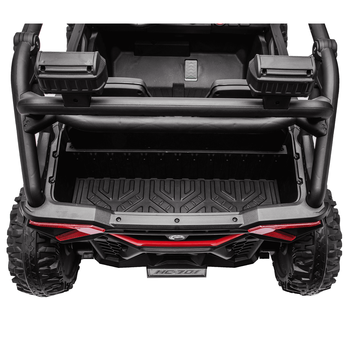 Zukpow 24V Ride Ons for Kids, 2 Seater Electric Car with Remote Control, 4x200W Motors, Power Car Wheels Ride on Toys UTV with Bluetooth Music, USB, Slow Start, LED Lights, Rear Storage Box, Black