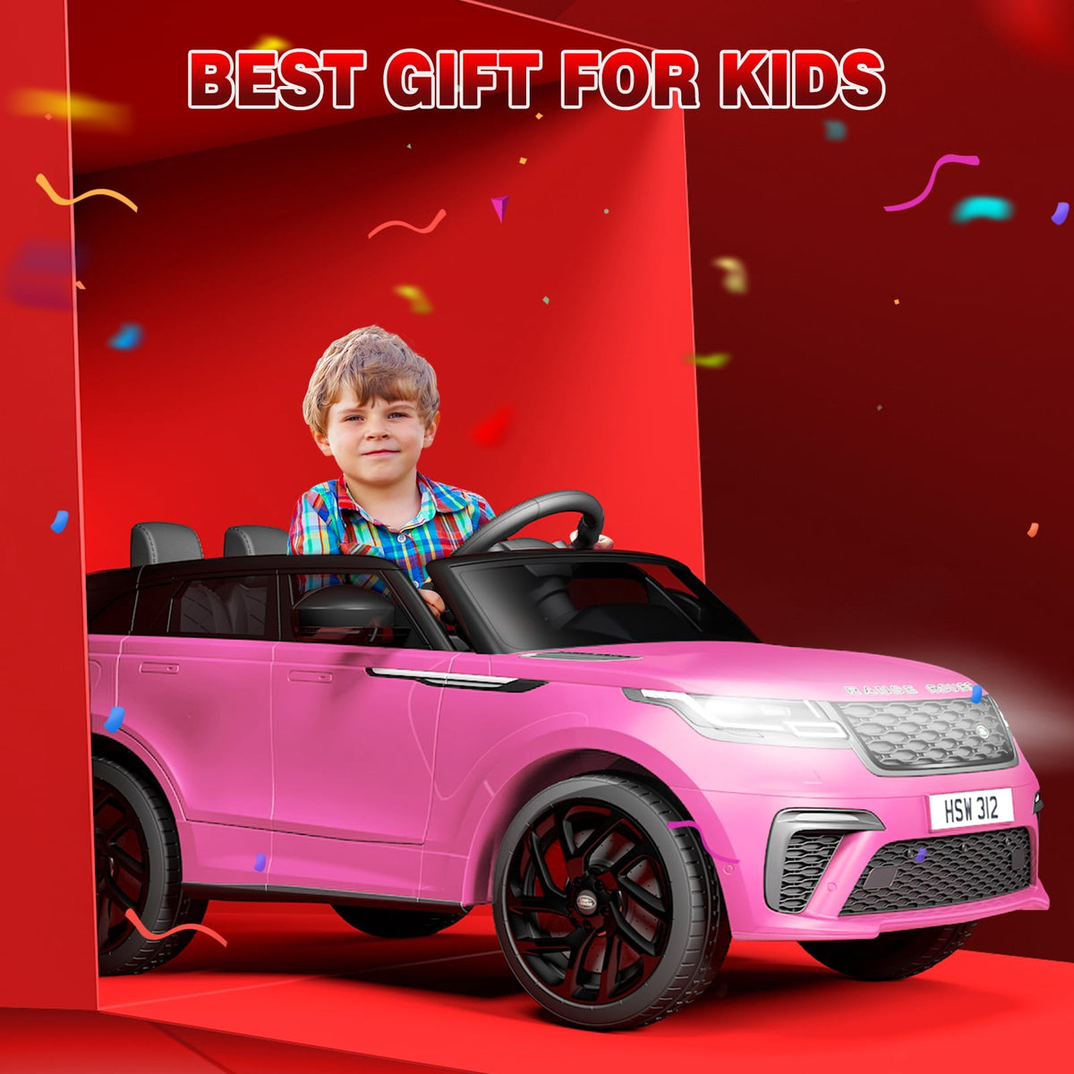 Licensed Land Rover 12V Kids Ride-On Electric Car – Remote Control, MP3, Rocking Mode, Pull Rod, Battery Powered Vehicle for Ages 4-8 – Toy Gift for Boys & Girls, Black
