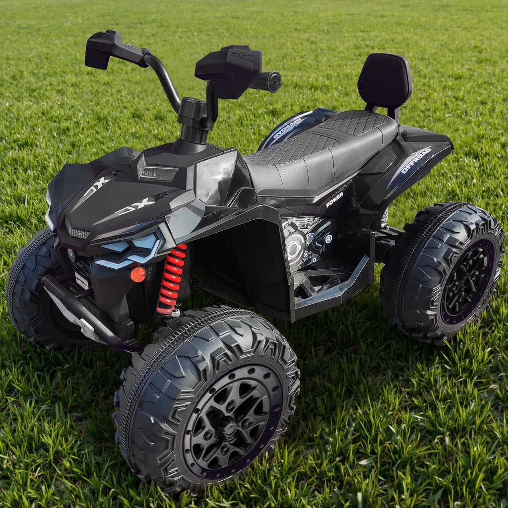 24V 2 Seater 4WD Ride on Toys ATV for Kids 4*200W 4-Wheeler Quad w/ MP3 LED Lights Music, Green